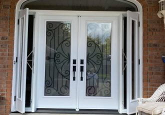 new front doors with wrought iron design
